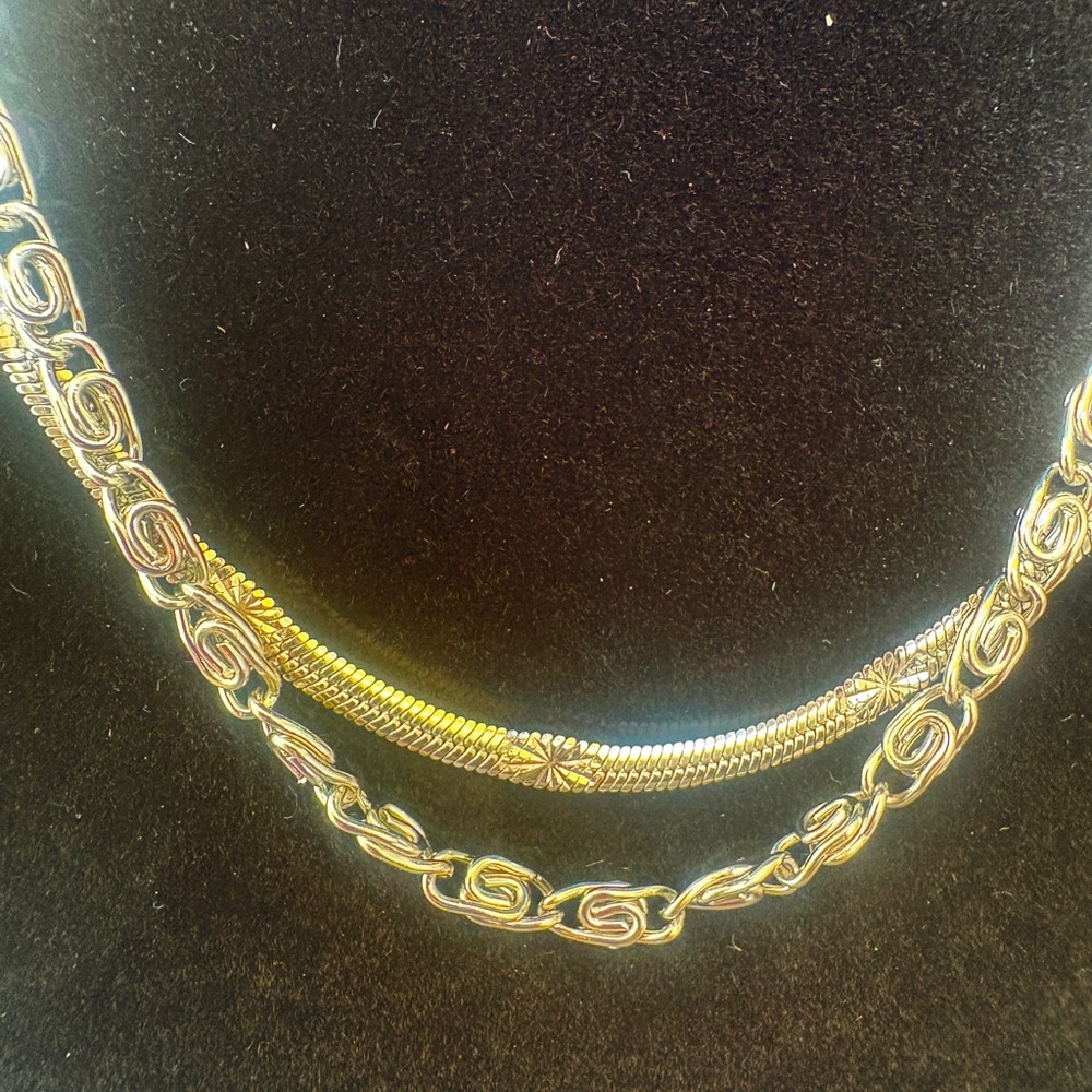 Two new  Elegant Gold Stainless Steel Chain Necklaces